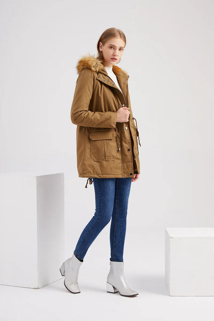 CELLIE -  Women's Faux Fur Hooded Winter Parka