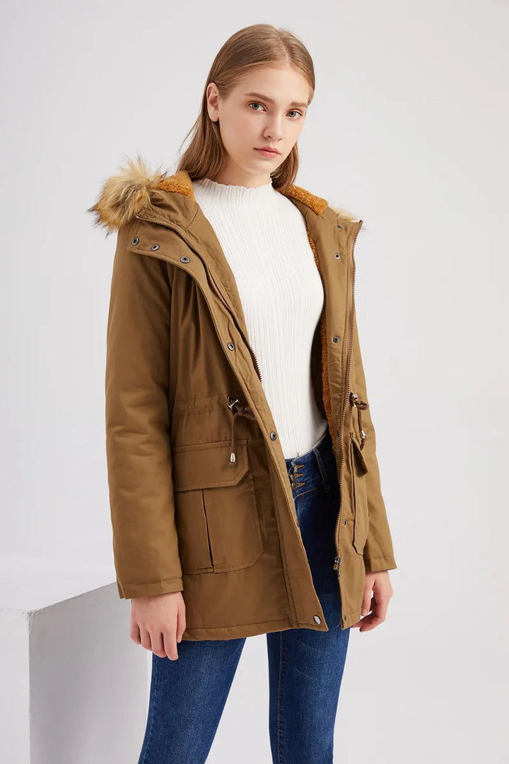 CELLIE -  Women's Faux Fur Hooded Winter Parka