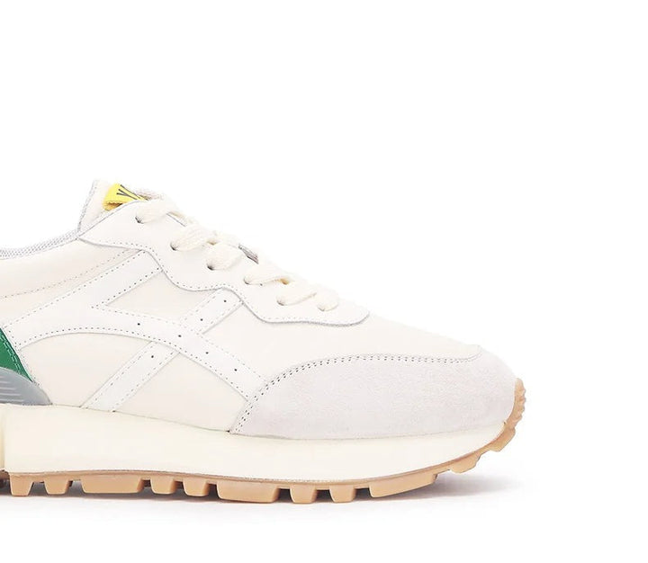 MAE - Women's Retro Leather Apricot Sneakers