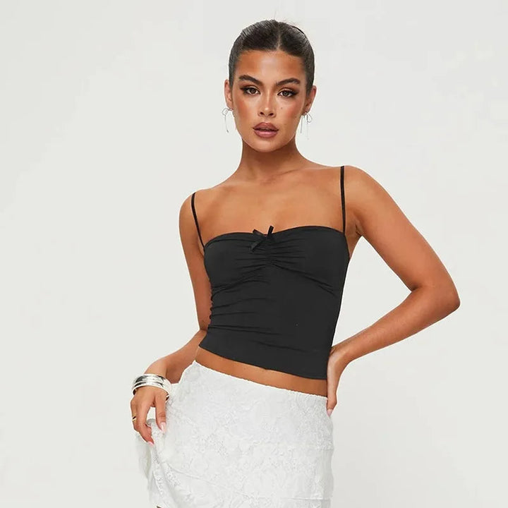 ORIEL -  Black Cinched Bust Camisole