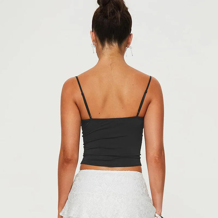 ORIEL -  Black Cinched Bust Camisole