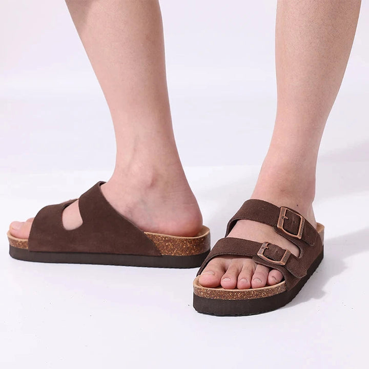 ORADON – Suede Buckle Strap Sandals