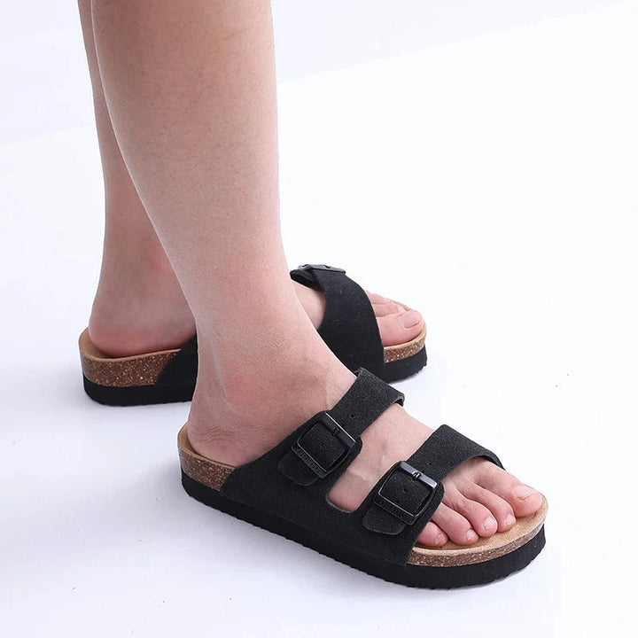 ORADON – Suede Buckle Strap Sandals