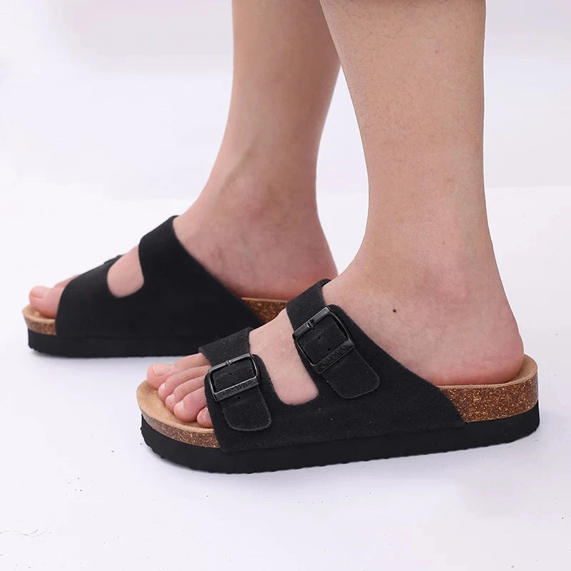 ORADON – Suede Buckle Strap Sandals
