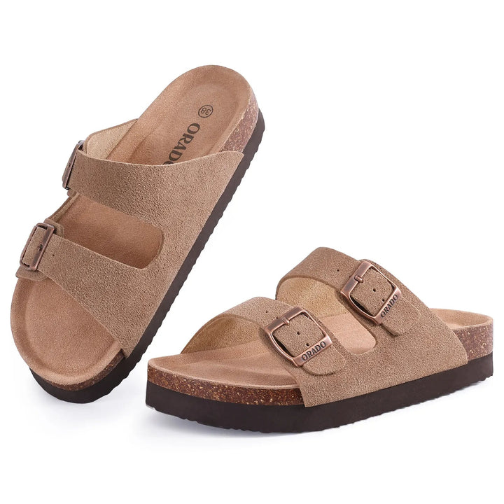 ORADON – Suede Buckle Strap Sandals