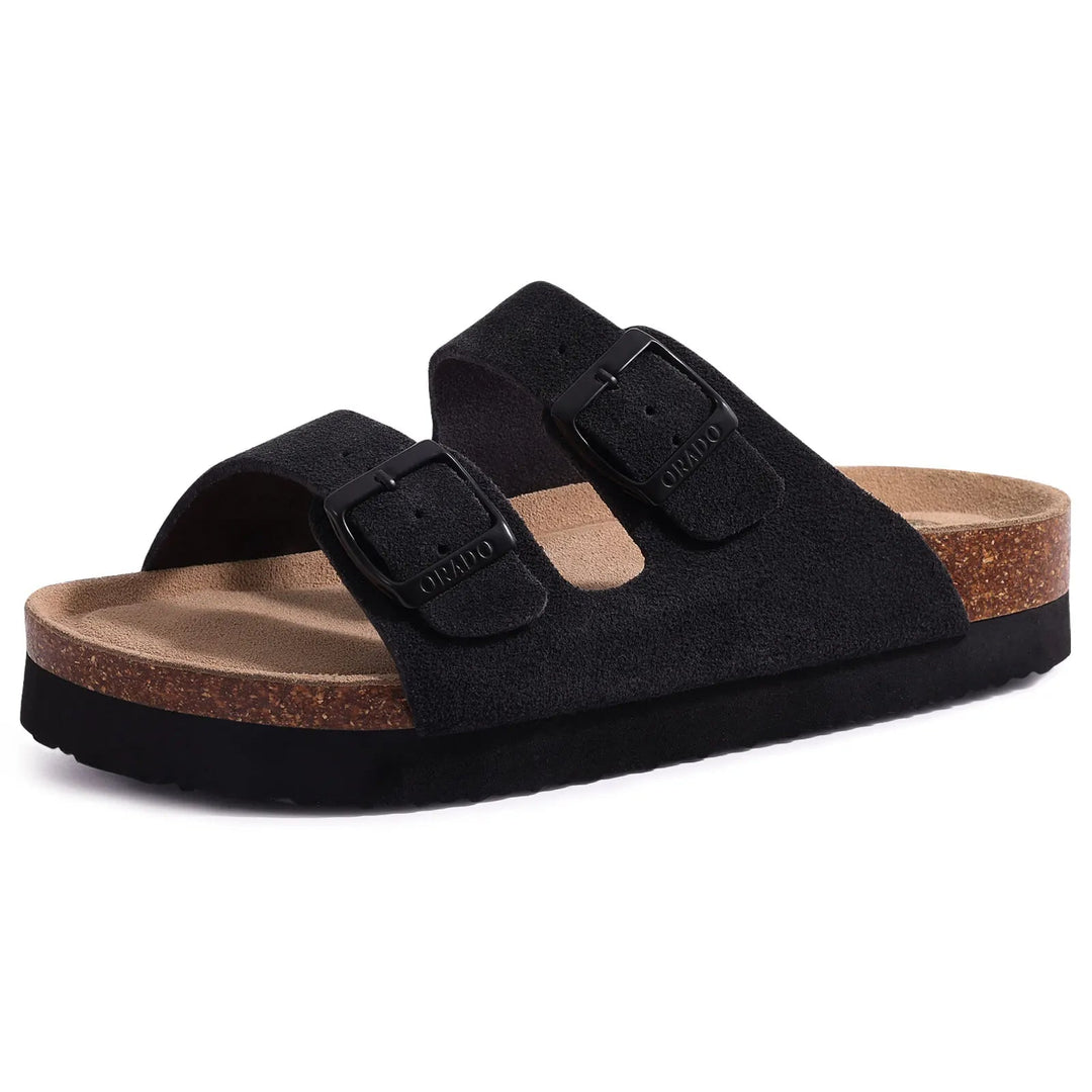 ORADON – Suede Buckle Strap Sandals