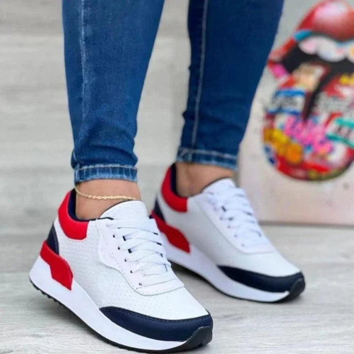 HIGA - Women's Tri-Color Athletic Sneakers