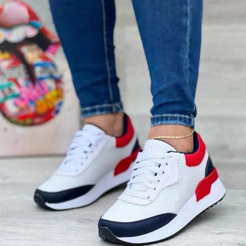 HIGA - Women's Tri-Color Athletic Sneakers