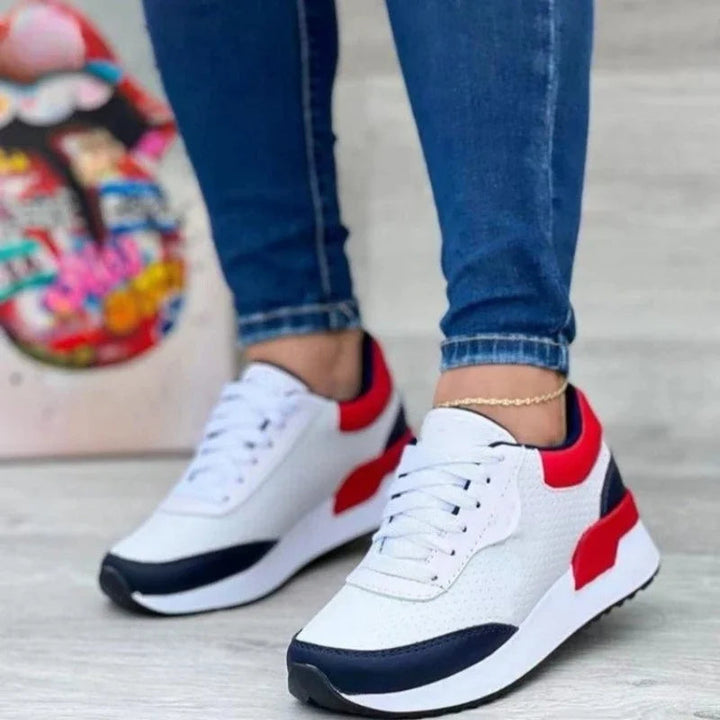 HIGA - Women's Tri-Color Athletic Sneakers