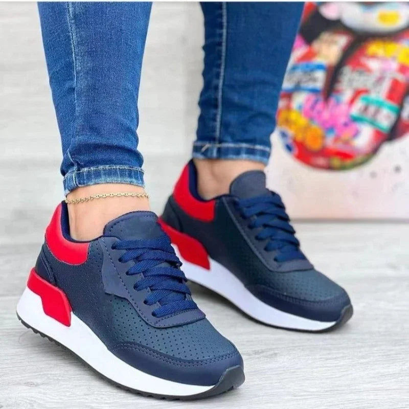 HIGA - Women's Tri-Color Athletic Sneakers