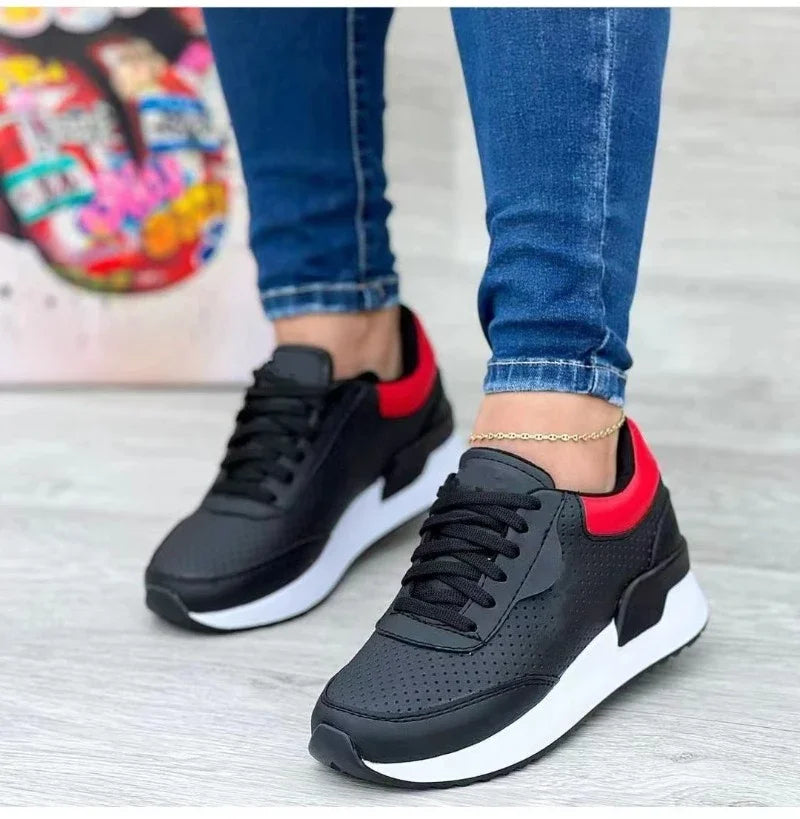 HIGA - Women's Tri-Color Athletic Sneakers