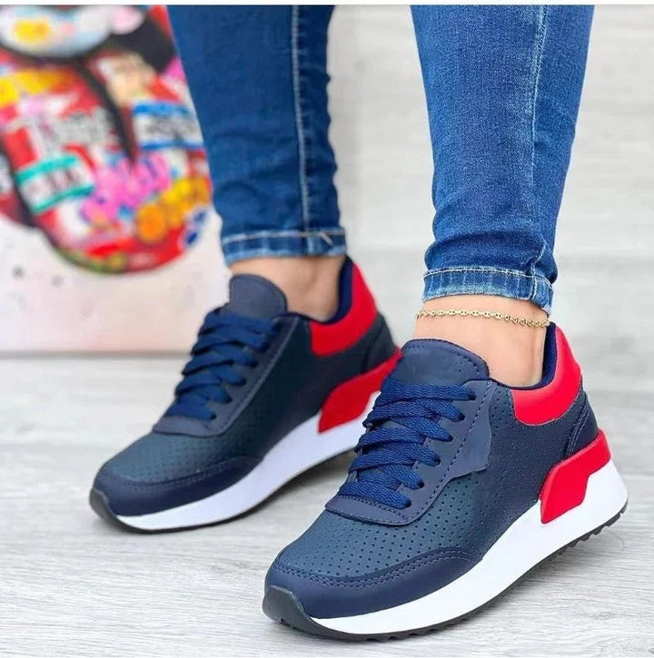 HIGA - Women's Tri-Color Athletic Sneakers