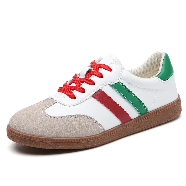 MACI - Women's Retro-Inspired Cream Sneakers