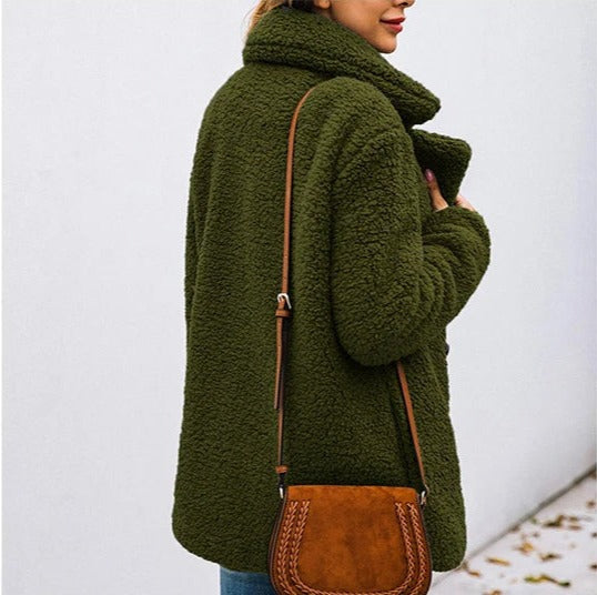 ESTELLE – Double-Breasted Teddy Coat