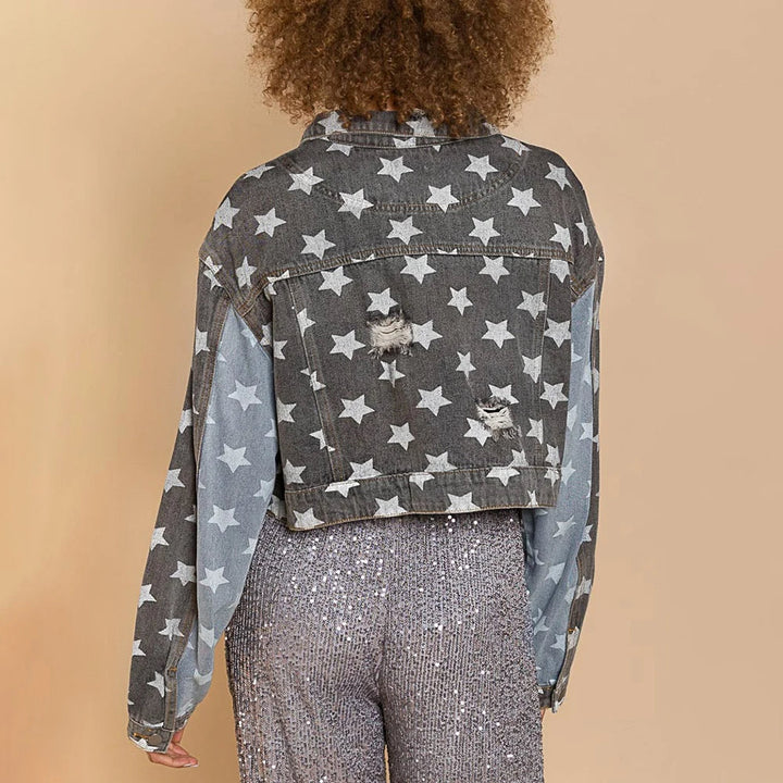 YARA – Starry Denim Cropped Jacket