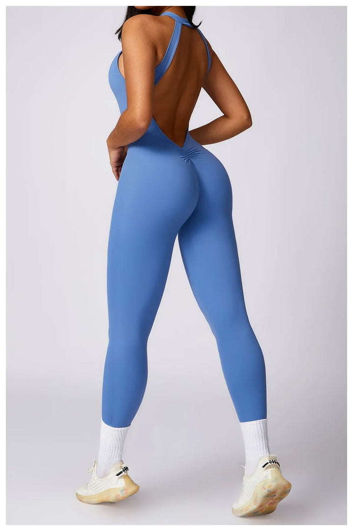 ACTIVE - High-Neck Cut-Out Yoga Jumpsuit