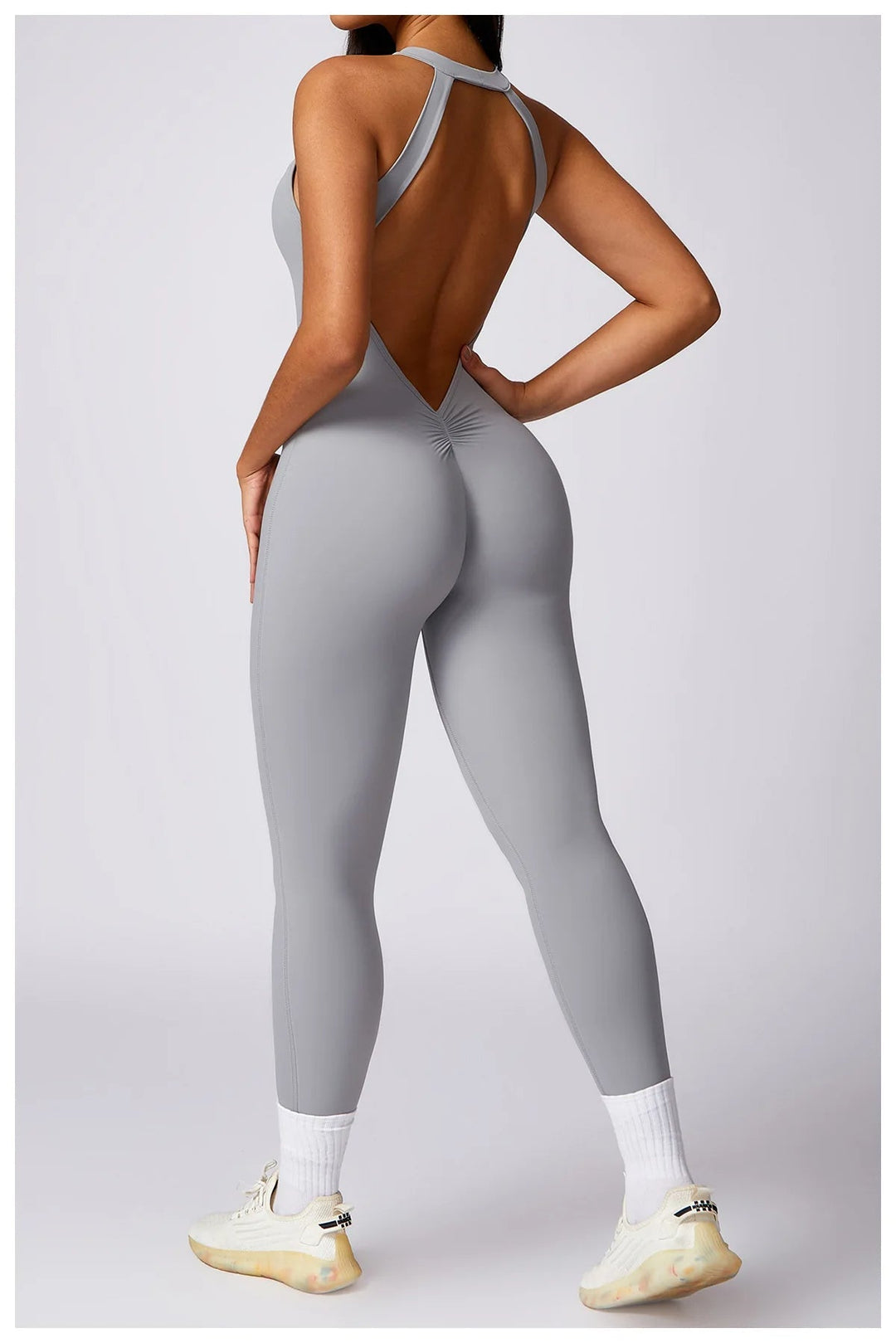 ACTIVE - High-Neck Cut-Out Yoga Jumpsuit