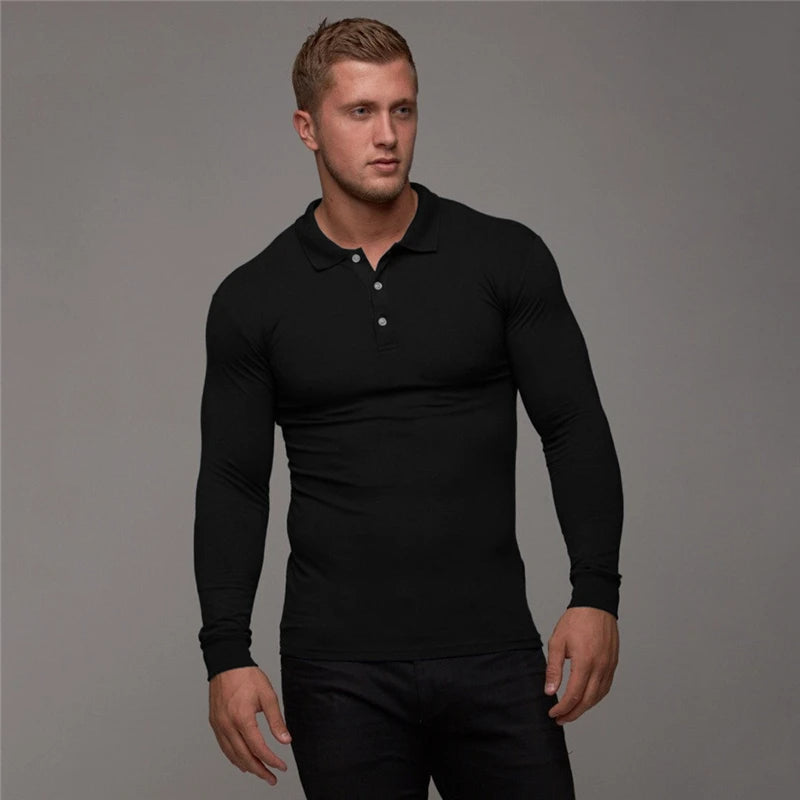 JAKETT – Slim-Fit Long-Sleeve Polo