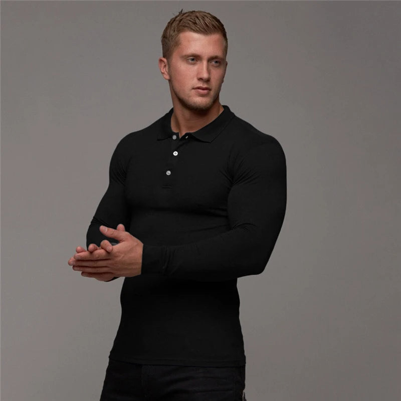 JAKETT – Slim-Fit Long-Sleeve Polo