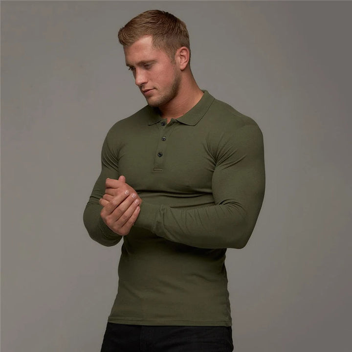 JAKETT – Slim-Fit Long-Sleeve Polo