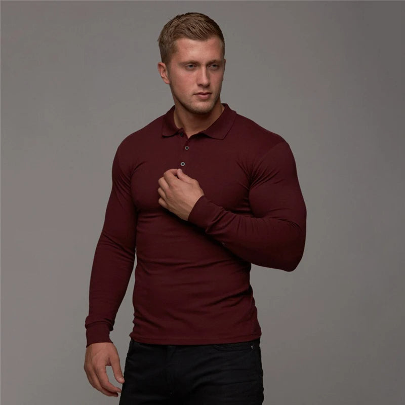 JAKETT – Slim-Fit Long-Sleeve Polo