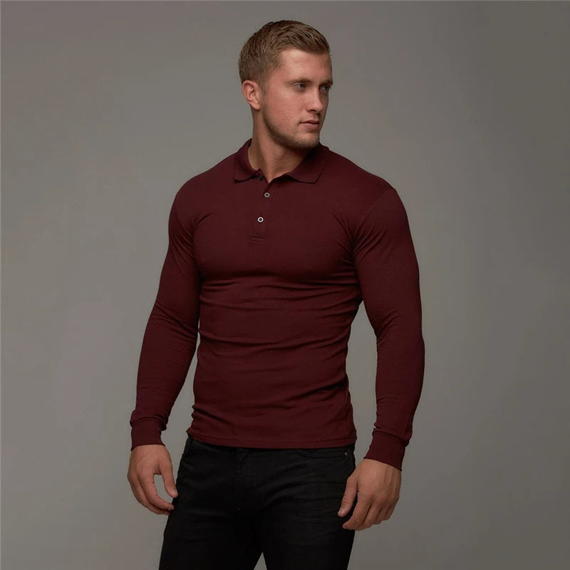 JAKETT – Slim-Fit Long-Sleeve Polo