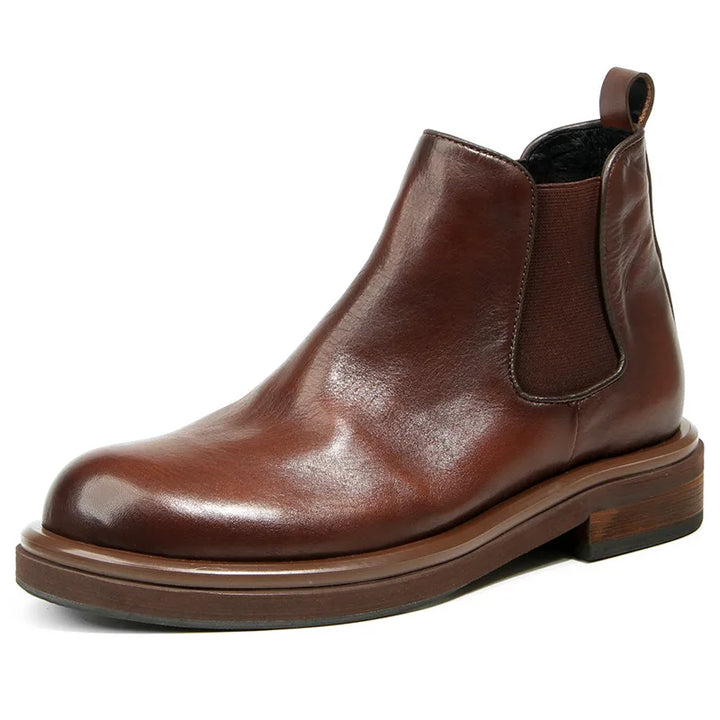 NOIR - Herren Leder Retro Chelsea Boots