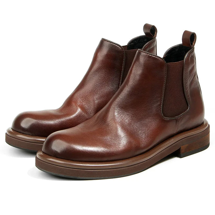 NOIR - Herren Leder Retro Chelsea Boots