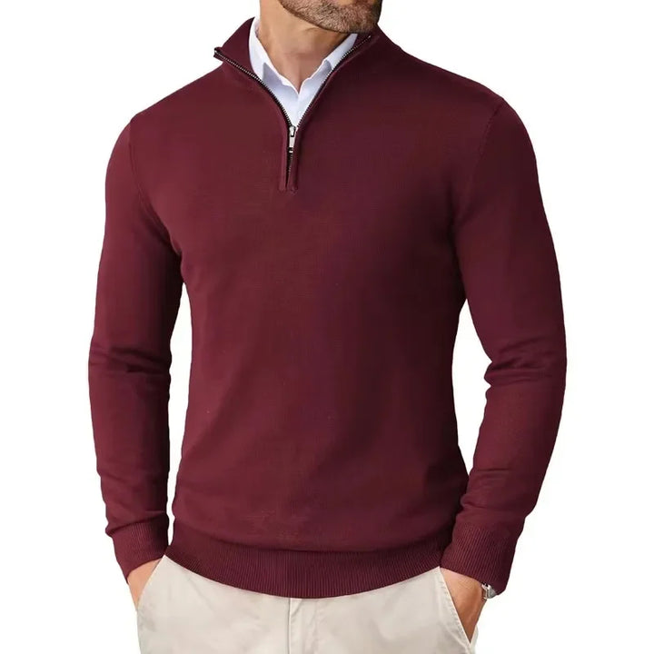 RED - Herren Leichter Pullover mit Reißverschluss