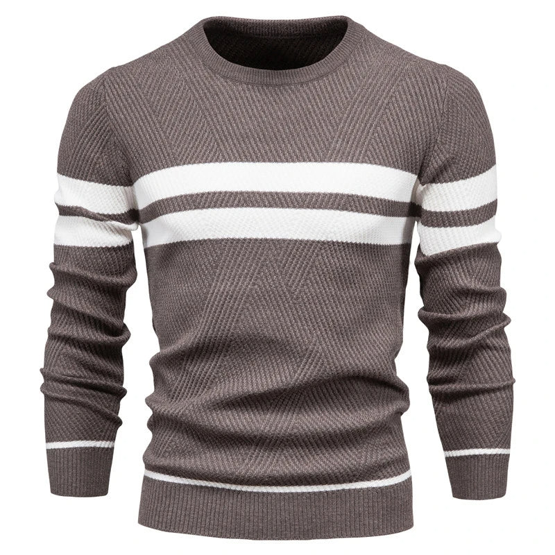 NOUD - Herren Gestreifter Strickpullover