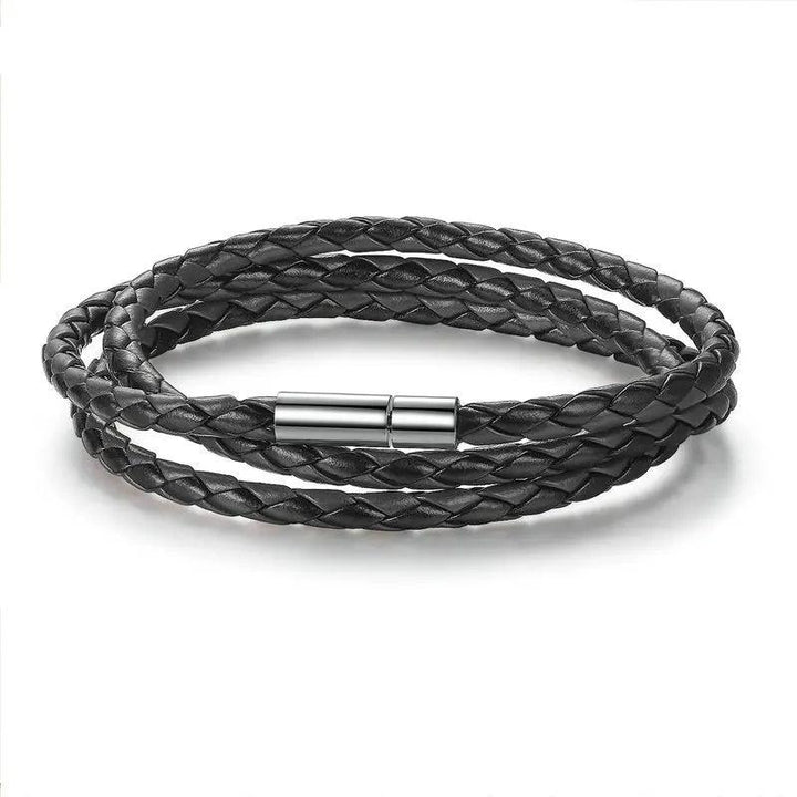 LETHR - Braided Vegan Leather Bracelet with Magnetic Clasp