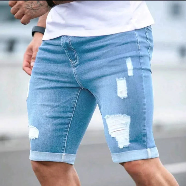 SAKAI – Distressed Denim Shorts