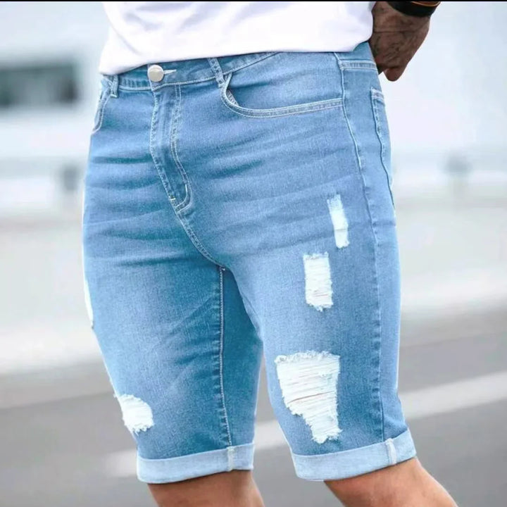 SAKAI – Distressed Denim Shorts