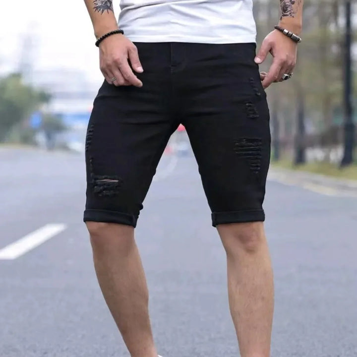 SAKAI – Distressed Denim Shorts