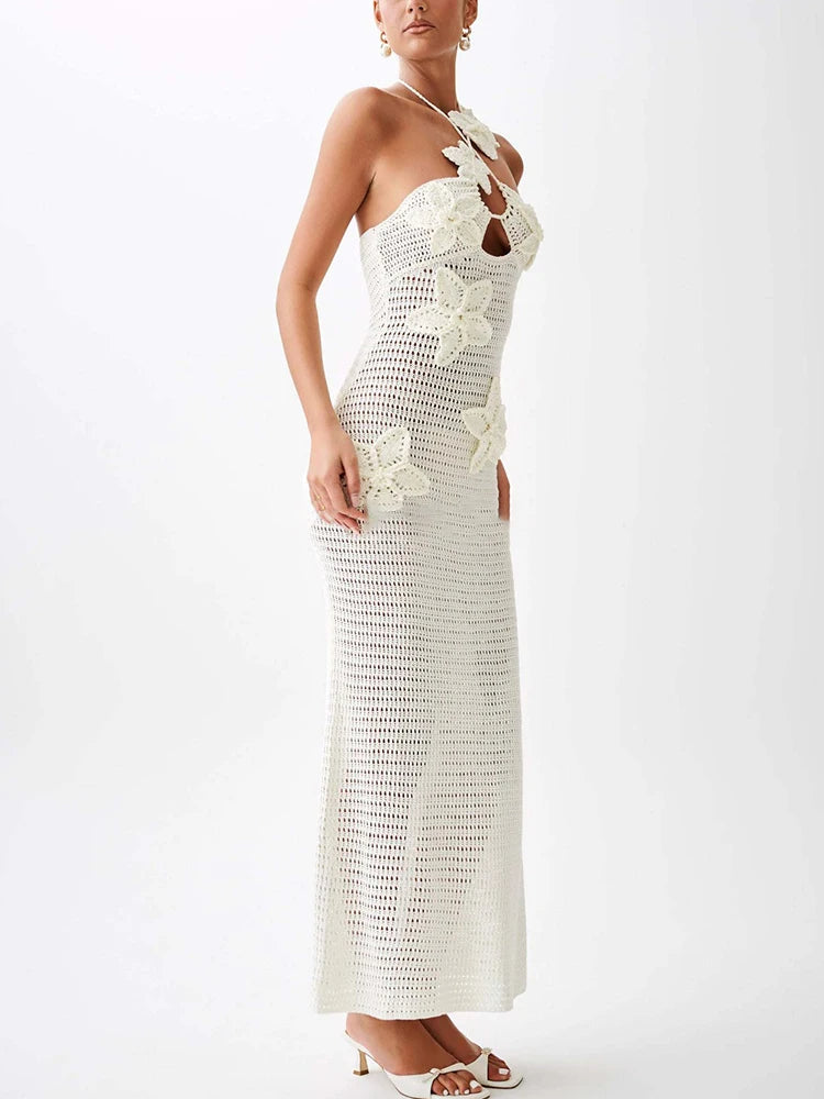LYRA – Crochet Knit Maxi Dress