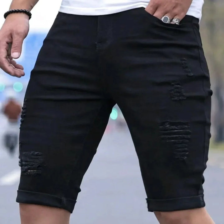 SAKAI – Distressed Denim Shorts