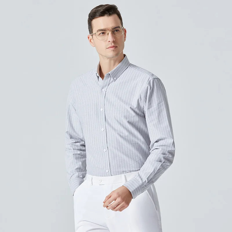 CALLUM – Men's Classic Striped Button-Down Shirt
