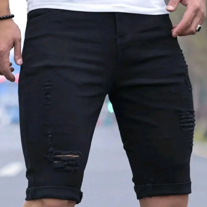 SAKAI – Distressed Denim Shorts