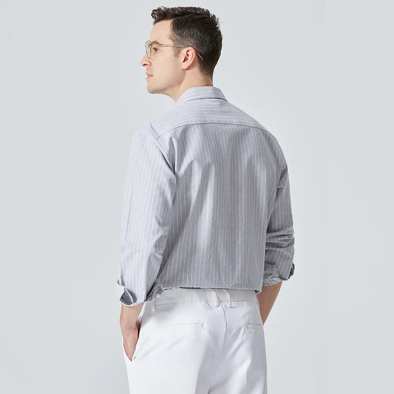 CALLUM – Men's Classic Striped Button-Down Shirt