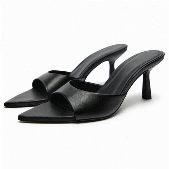 NOA – Women's Open-Toe Slip-On Heeled Mules