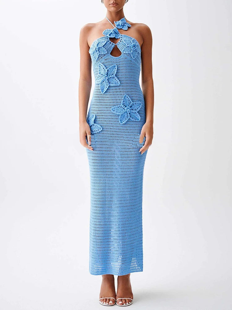 LYRA – Crochet Knit Maxi Dress