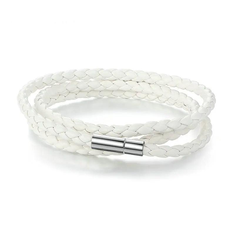 LETHR - Braided Vegan Leather Bracelet with Magnetic Clasp