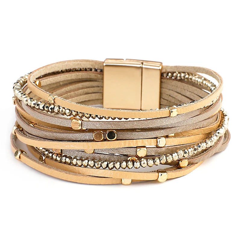 DORA - Multi-Layer Vegan Leather Bracelet