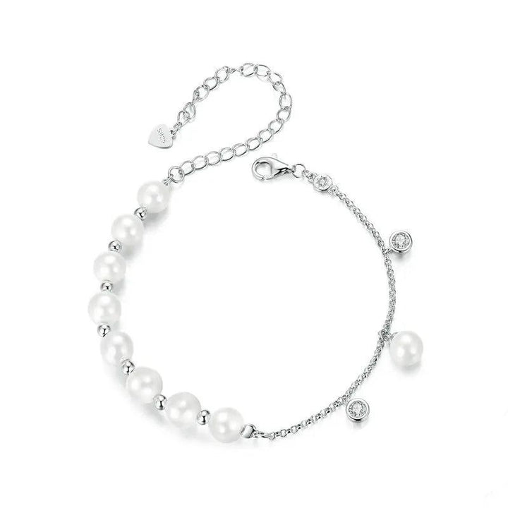 ALYSIA - Elegant Pearl & Sterling Silver Bracelet