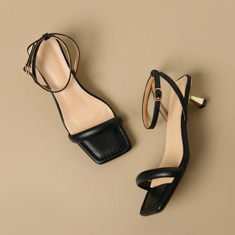 VIOALA - Leather Ankle Strap Sandals