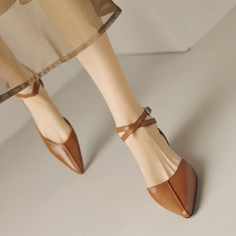 ARVINA – Leather Pointed Toe Flats