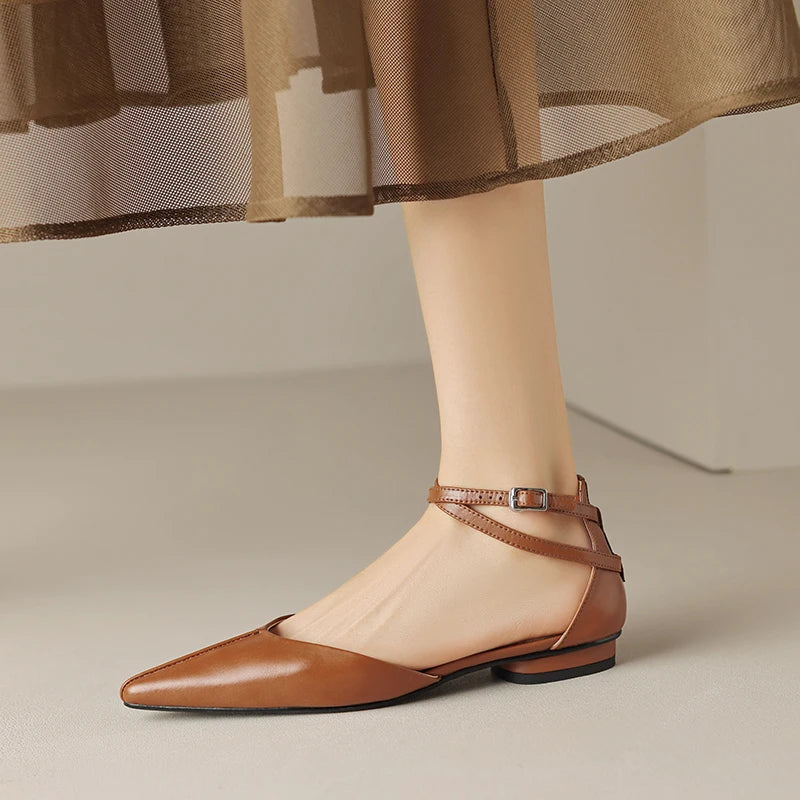 ARVINA – Leather Pointed Toe Flats
