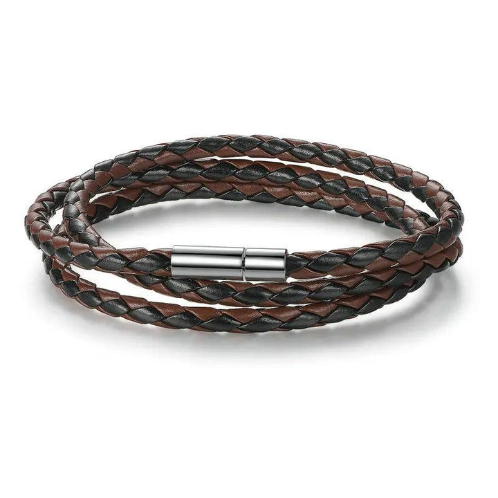 LETHR - Braided Vegan Leather Bracelet with Magnetic Clasp