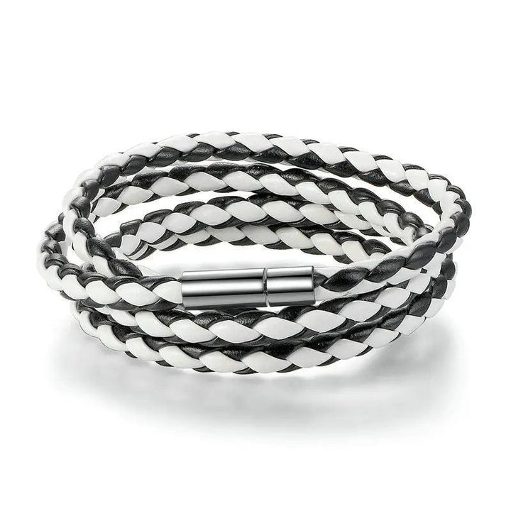 LETHR - Braided Vegan Leather Bracelet with Magnetic Clasp