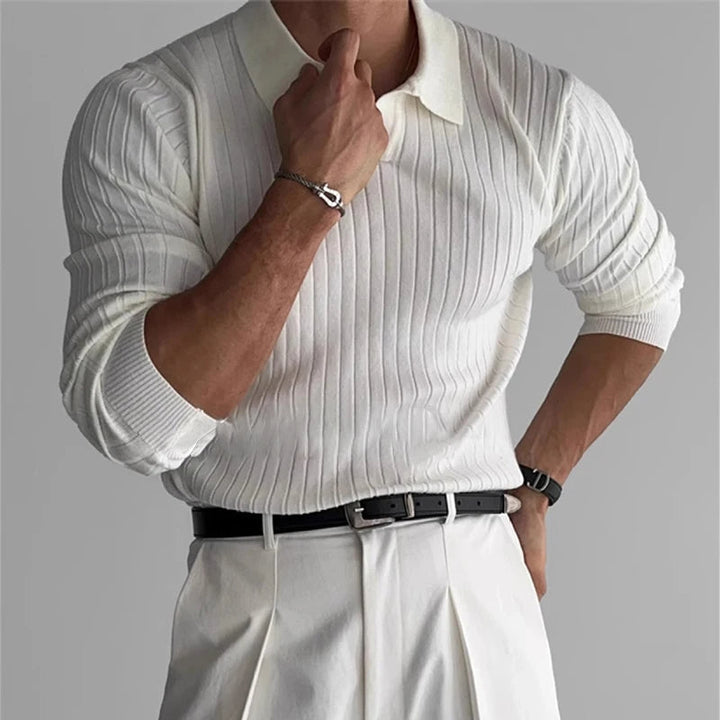 LUCIO – Slim-Fit Ribbed Knit Polo